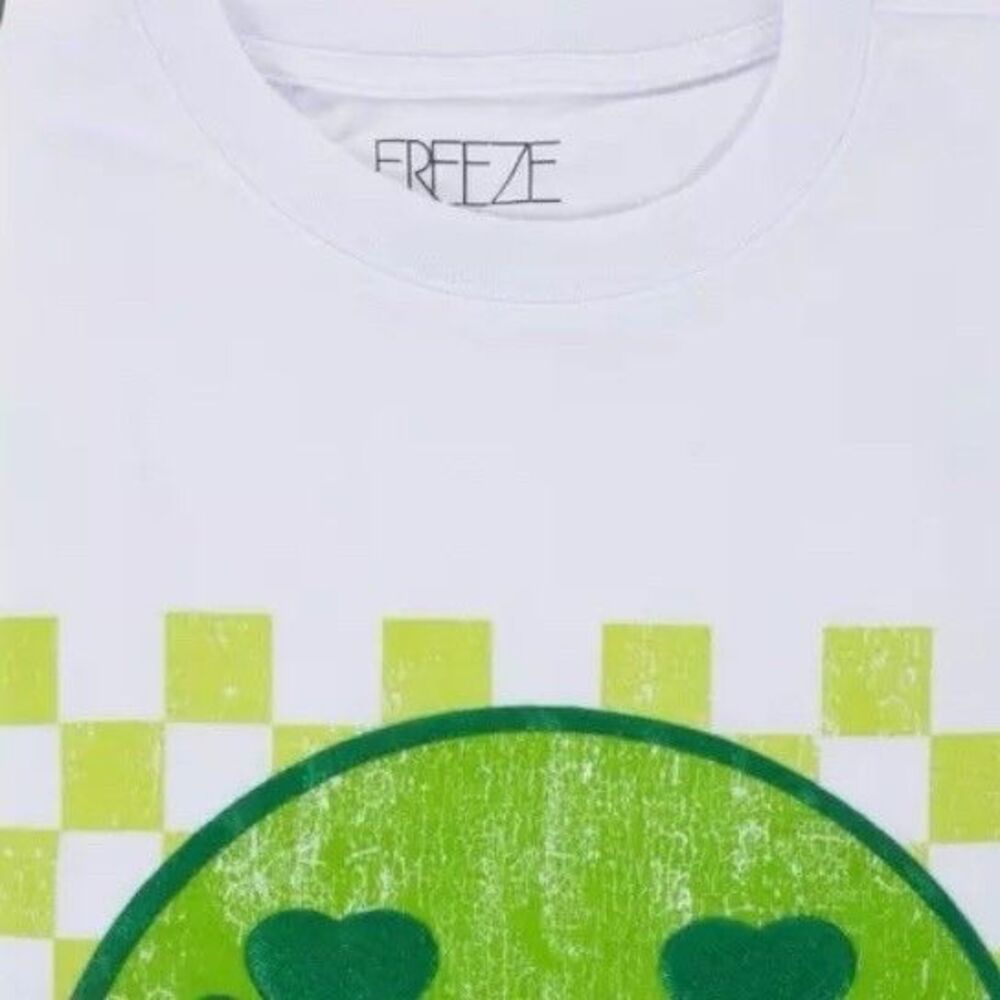 Freeze T-Shirt Unisex XL White St. Patrick's Day Shamrock Smiley Face - Picture 5 of 7